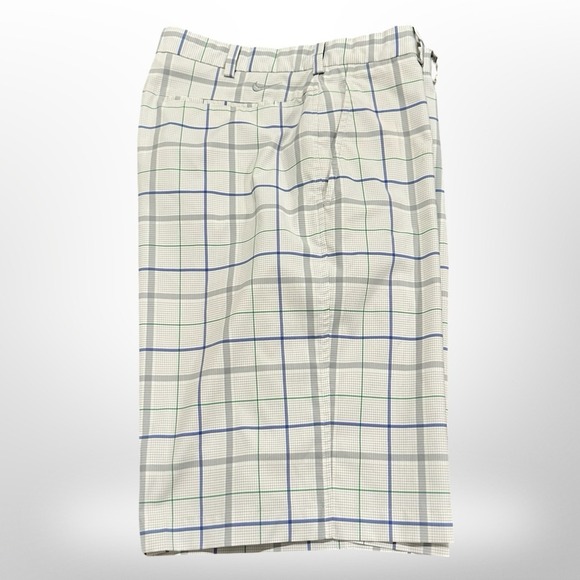 Nike Golf Shorts Plaid Pattern Casual Athletic Performance - Men's Size 36 - Picture 2 of 9